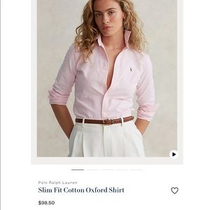 Ralph Lauren Slim Fit Cotton Oxford Shirt